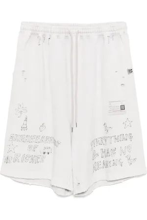 Maison Mihara Yasuhiro Shorts con stampa graffiti