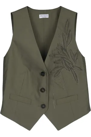 Brunello Cucinelli Gilet con ricamo