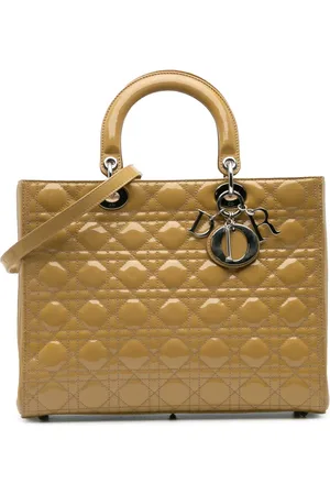 Dior Borsa a tracolla Lady Dior grande con finitura lucida con motivo Cannage 2012
