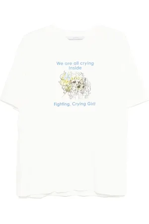 pushBUTTON T-shirt Crying Girl