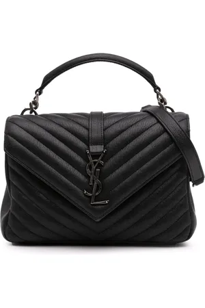 Saint Laurent 2021 Medium Quilted Chevron Sheepskin College satchel