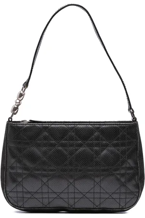 Dior Borsa a spalla in pelle di vitello traforata con motivo Cannage 2001