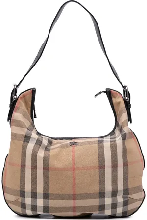 Burberry Borsa a spalla in tela con motivo House Check e glitter 2000-2007