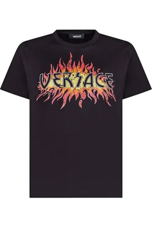 VERSACE T-shirt con stampa fiamme
