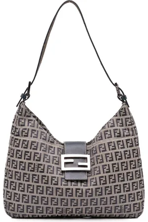 Fendi Borsa a spalla in tela con motivo Zucchino 2000-2010