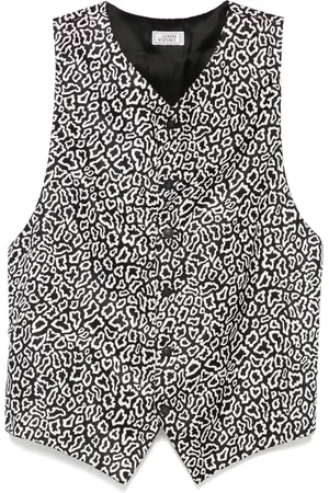 VERSACE Gilet con motivo animalier anni 