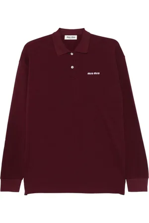 Miu Miu Polo in cotone con ricamo logo