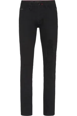 Philipp Plein Jeans Super Straight con dettsglio drago