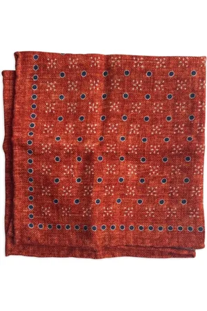 Brunello Cucinelli Fazzoletto da taschino con stampa geometrica