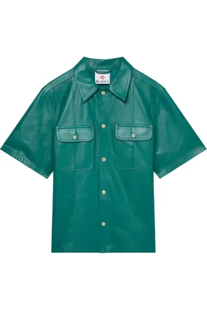 Casablanca Camicia in pelle a maniche corte