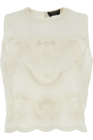 Twin-Set Blusa in pizzo sangallo