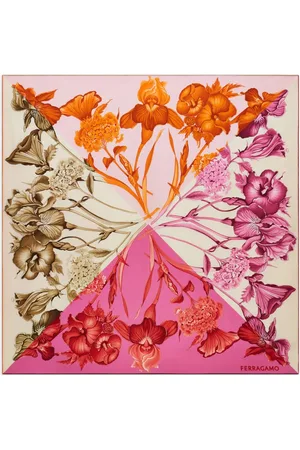 Salvatore Ferragamo Foulard Hydrangea con stampa