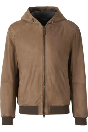 CANALI Giacca in pelle scamosciata