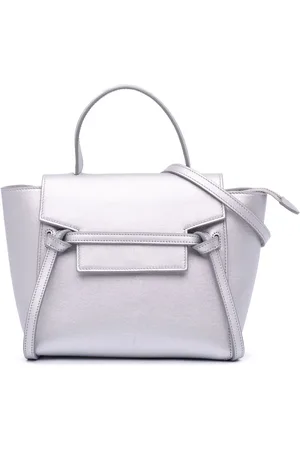 Céline Borsa a tracolla Nano in pelle di vitello laminata 2018