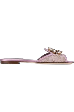 Dolce & Gabbana Sandali Rainbow Lace con dettaglio spilla