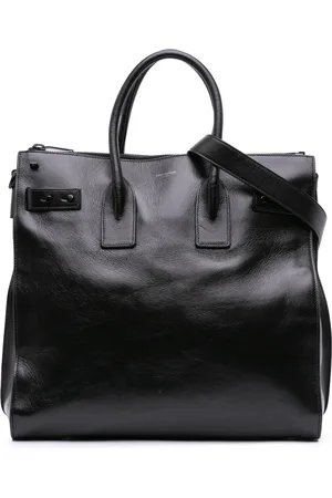 Saint Laurent Borsa a tracolla Sac De Jour North South con finitura lucida e zigrinata 2019