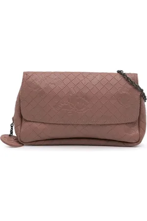 Bottega Veneta Borsa a tracolla Intrecciomirage Butterfly piccola in pelle di vitello goffrata con catena 2012-2024