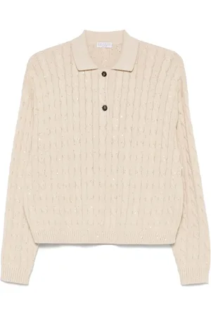 Brunello Cucinelli Polo in maglia intrecciata