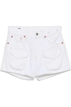 R13 Shorts denim con effetto vissuto