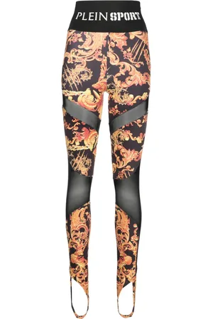Philipp Plein Leggings Barocco con stampa