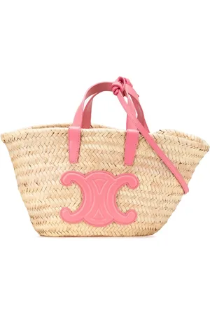 Céline Borsa tote Triomphe Panier piccola in rafia 2022