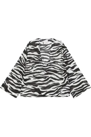 The Attico Blusa con stampa zebrata