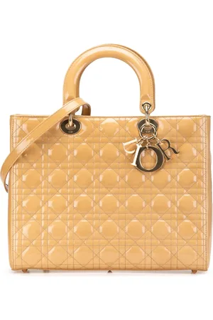 Dior Borsa a tracolla Lady Dior grande con finitura lucida e motivo Cannage 2011