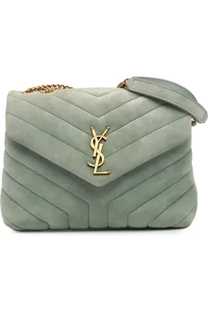Saint Laurent Borsa a spalla Loulou piccola in pelle scamosciata 2022