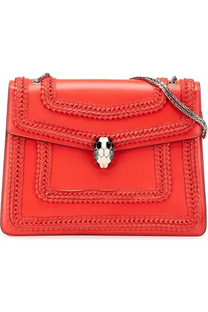 Bvlgari Borsa a spalla Plisse Serpenti Forever grande in pelle 2000-2024