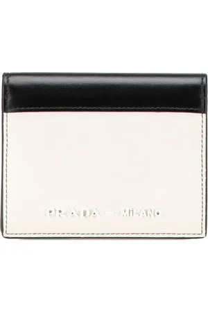 Prada Portafoglio bi-fold in pelle bicolore 2000-2024