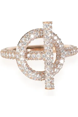 Hermès Anello Echappee in rosa 18kt con diamanti