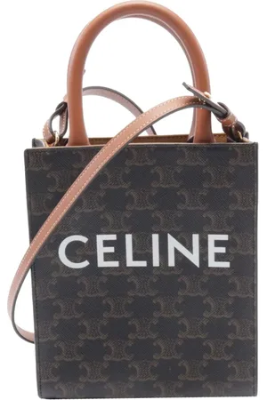Céline Borsa a tracolla Vertical Cabas Triomphe mini in tela cerata 2020-2024