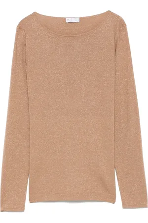 Brunello Cucinelli T-shirt con effetto metallizzato