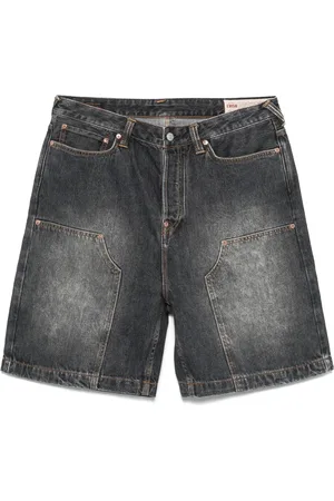 Evisu Shorts denim con stampa