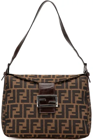 Fendi Borsa a spalla Mamma Double Flap in tela con motivo Zucca 2000-2024