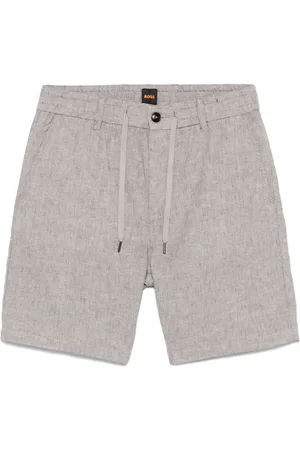 HUGO BOSS Chino corti con fiammatura