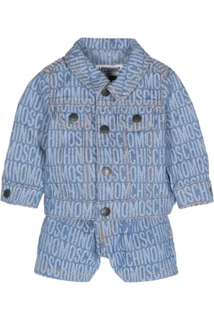 Moschino Giacca denim con effetto jacquard