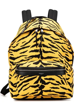 Saint Laurent Zaino City in tela con stampa zebra 2010-2024