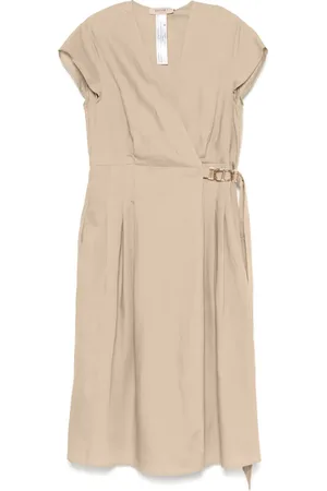 Twin-Set Abito midi con placca logo