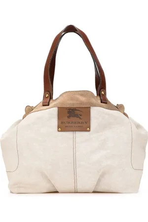 Burberry Borsa tote denim con logo 2023-2025