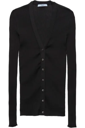 Prada Cardigan in maglia a coste