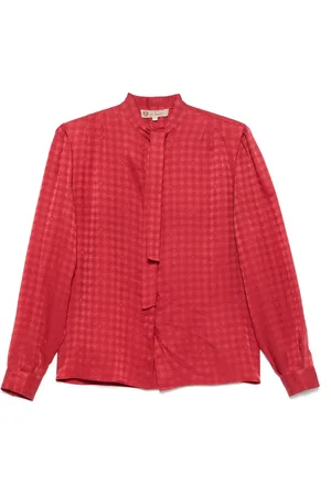Gucci Camicia con motivo geometrico anni 