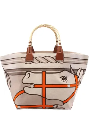 Hermès Borsa tote Plume Quadrige au Fil Steeple 31 in tela Toile H 2011