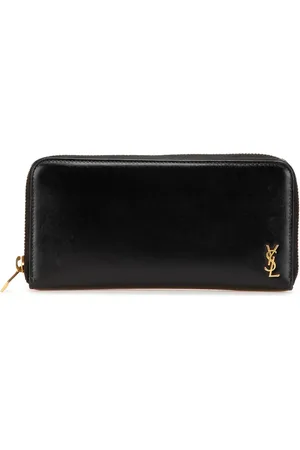 Saint Laurent Portafoglio Tiny Cassandre in pelle con zip a giro 2000-2024