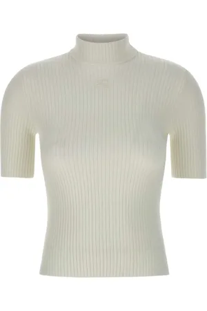 Courrèges Top Reedition con ricamo