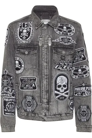 Philipp Plein Giacca denim con zip