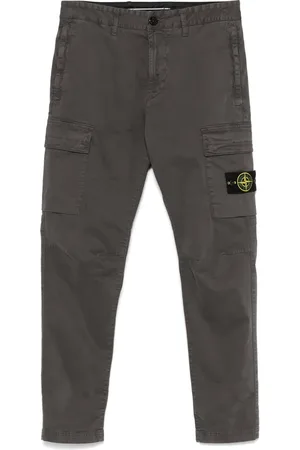 Stone Island Pantaloni con applicazione Compass