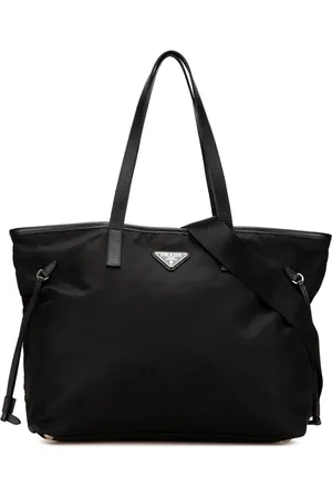 Prada Borsa tote convertibile in tessuto con finiture in pelle Saffiano 2013-2024