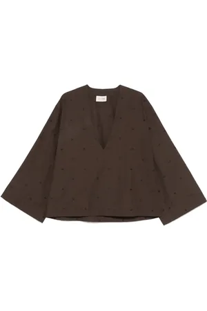The Attico Blusa con scollo a V
