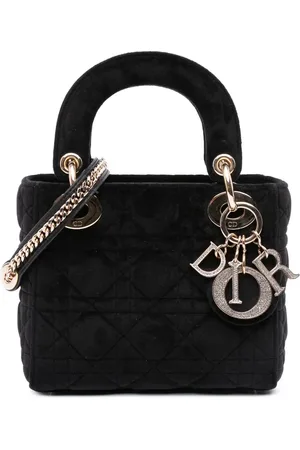 Dior Borsa a tracolla Lady Dior mini in velluto con motivo Cannage 2019